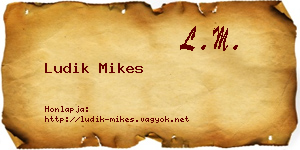 Ludik Mikes névjegykártya